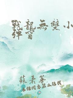 战龙无双小说无弹窗