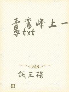 青鸾峰上一剑独尊txt