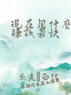 现在用什么方法赚钱最快