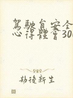驾驶员安全教育心得体会300字 驾驶员安全教育心得体会300字
