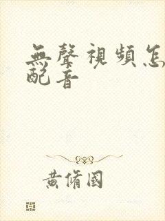 无声视频怎么加配音