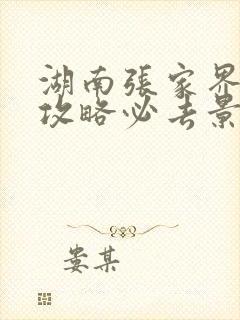 湖南张家界游玩攻略必去景点