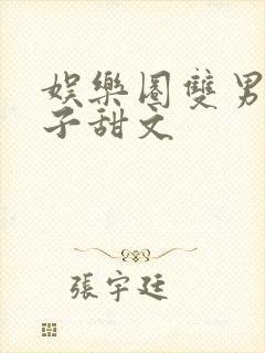 娱乐圈双男主生子甜文