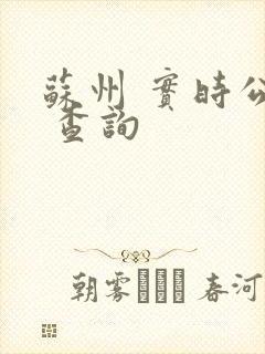 苏州 实时公交 查询