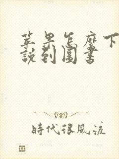 苹果怎么下载小说到图书