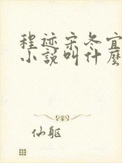 程迹宋冬宜原著小说叫什么名字