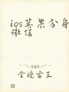 ios苹果分身微信