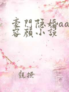 豪门隐婚aa制容颜小说