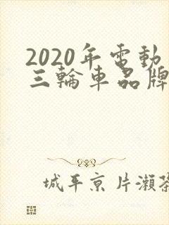 2020年电动三轮车品牌排行前十
