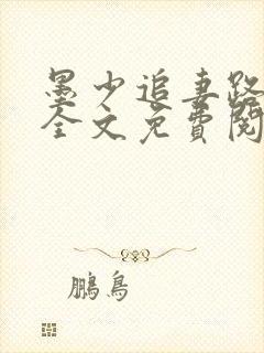 墨少追妻路漫漫全文免费阅读