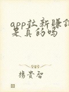 app拉新赚钱是真的吗