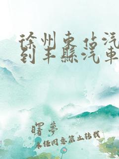 徐州东站汽车站到丰县汽车站时刻表