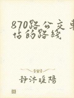 870路公交车站的路线