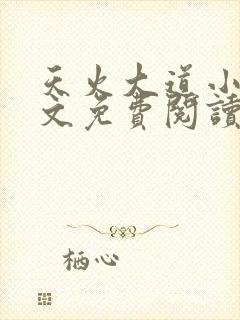 天火大道小说全文免费阅读无弹窗