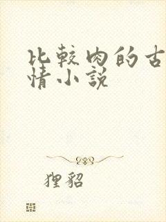 比较肉的古代言情小说
