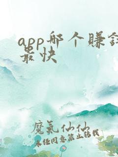 app哪个赚钱最快