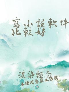 写小说软件哪个比较好