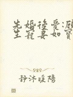 先婚后爱:顾先生宠妻如宝