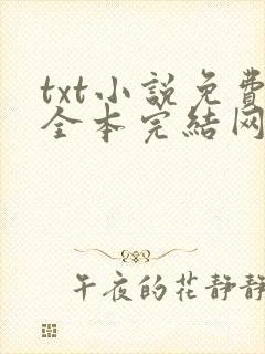 txt小说免费全本完结网站