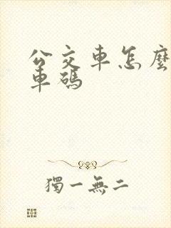 公交车怎么刷乘车码