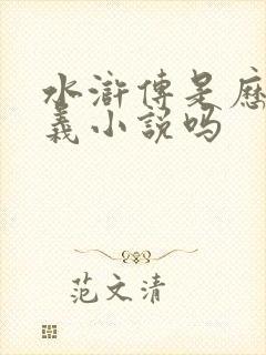 水浒传是历史演义小说吗