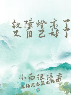 故障灯亮了重启又自己好了 故障灯亮了重启又自己好了
