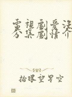 电视剧爱没有错分集剧情介绍