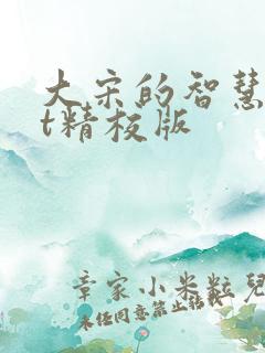大宋的智慧txt精校版