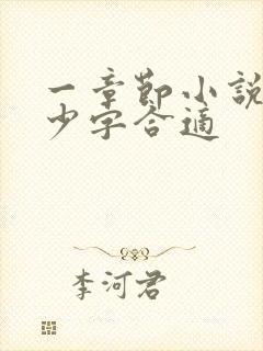 一章节小说写多少字合适
