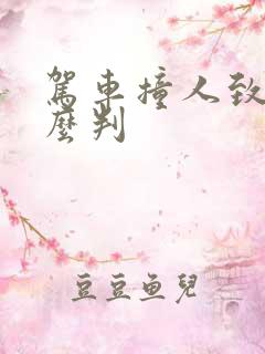 驾车撞人致死怎么判