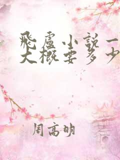 飞卢小说一本书大概要多少钱