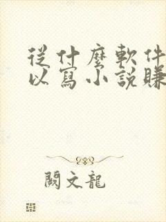 从什么软件上可以写小说赚钱的 从什么软件上可以写小说赚钱的