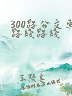 300路公交车路线路线