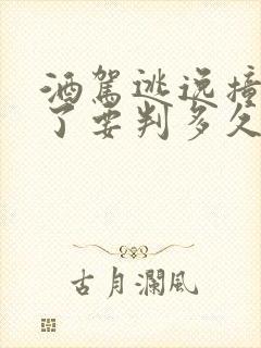 酒驾逃逸撞死人了要判多久