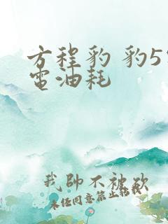 方程豹 豹5亏电油耗