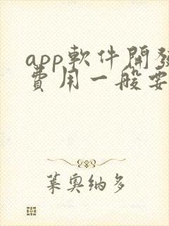app软件开发费用一般要多少钱