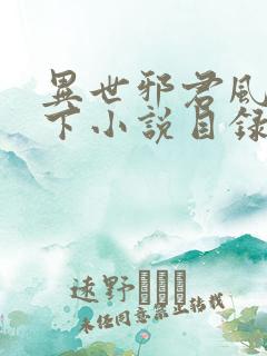 异世邪君风凌天下小说目录