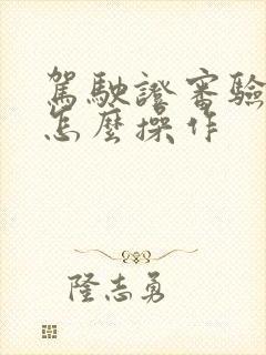 驾驶证审验教育怎么操作