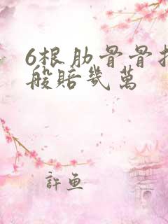 6根肋骨骨折一般赔几万