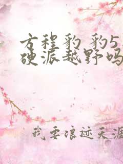 方程豹 豹5是硬派越野吗