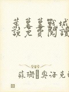 叶暮暮战城胤小说免费阅读无弹窗下载