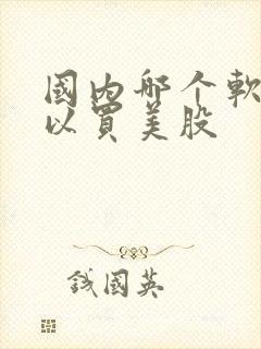 国内哪个软件可以买美股