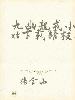 九幽龙戒小说txt下载精校版