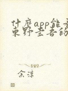 什么app能看东野圭吾的书 什么app能看东野圭吾的书