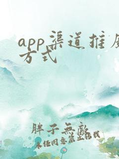 app渠道推广方式