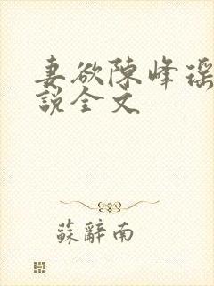 妻欲陈峰瑶瑶小说全文