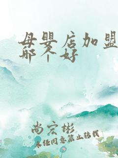 母婴店加盟品牌哪个好