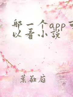 哪一个app可以看小说 哪一个app可以看小说