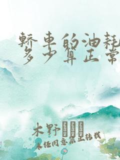 轿车的油耗一般多少算正常 轿车的油耗一般多少算正常