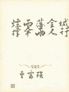 烟雨落金城一人撑伞两人行